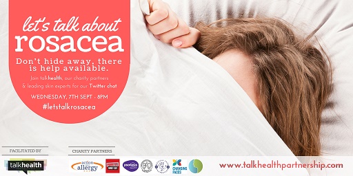 talkhealth Online Skin Clinic - Rosacea Twitter Chat Promo Postcard s.jpg